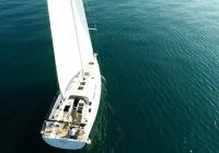 sailing yacht Hanse 505 sailboat deck from above